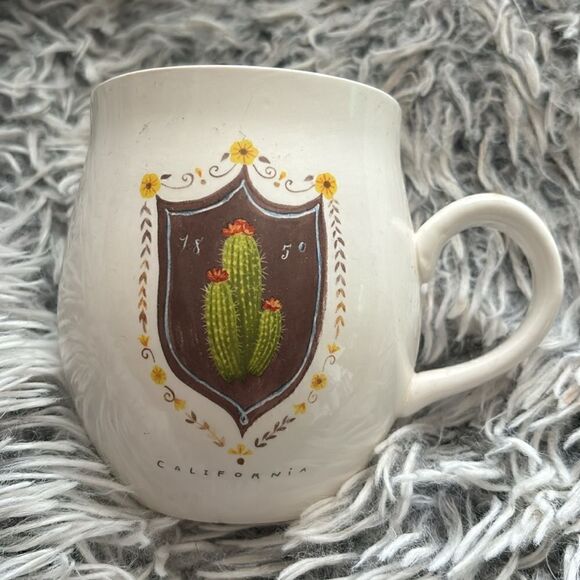 ANGELA STONEWARE MUG W/ CACTUS DECAL MUG - Picture 2 of 2
